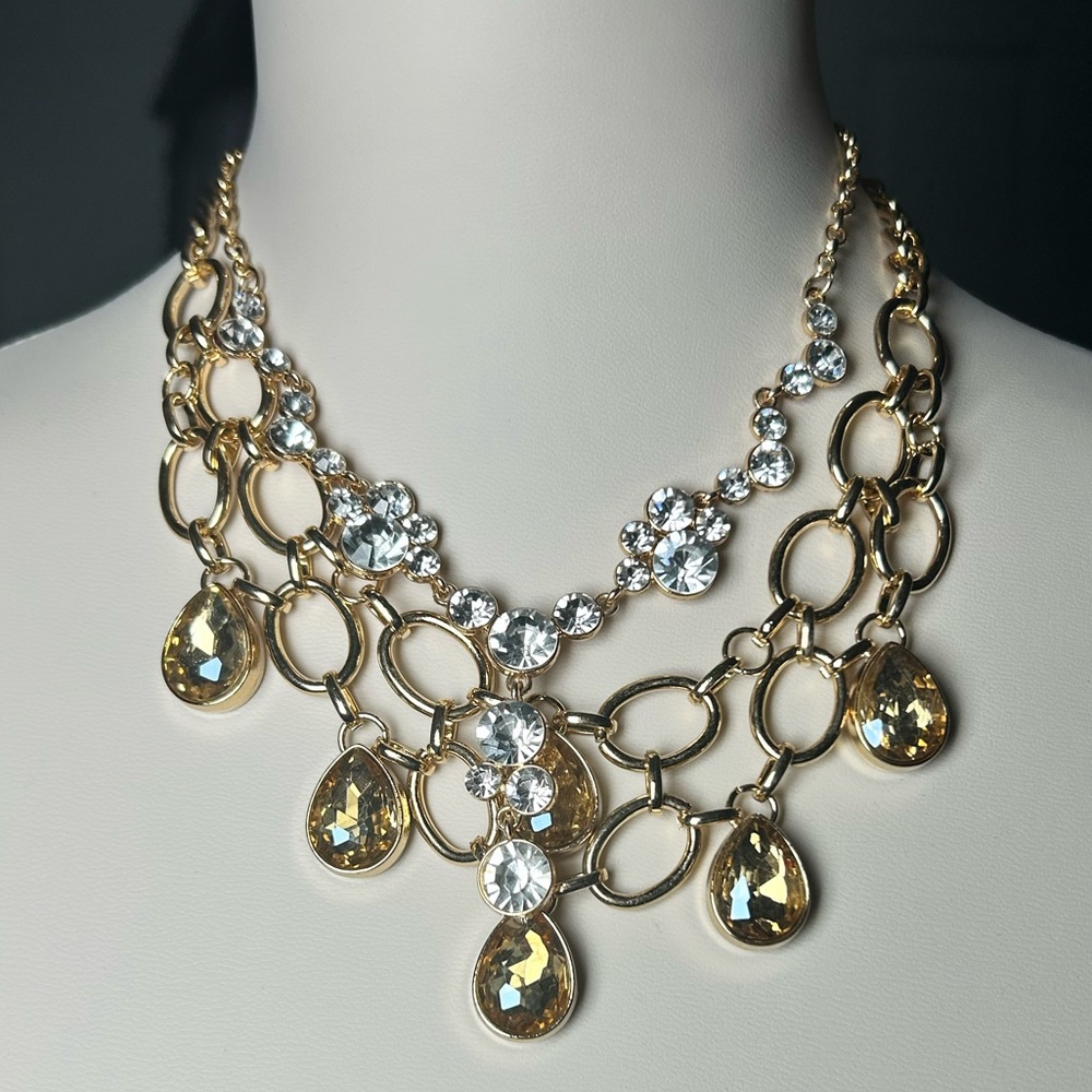 Statement Necklace Earrings & Pin Bundle 5 Pc Set